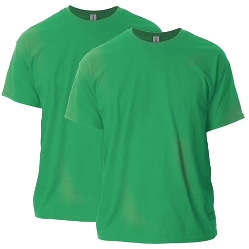 Gildan Unisex-Erwachsene Ultra Cotton, Style G2000, Multipack T-Shirt, Irish Green (2er-Pack), M von Gildan