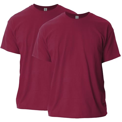 Gildan Unisex-Erwachsene Ultra Cotton, Style G2000, Multipack T-Shirt, Kardinalrot (2er-Pack), 3XL von Gildan
