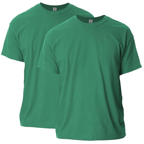 Gildan Uni-Erwachsene Ultra Cotton, Style G2000, Multipack T-Shirt, Kelly Green (2er-Pack), L von Gildan