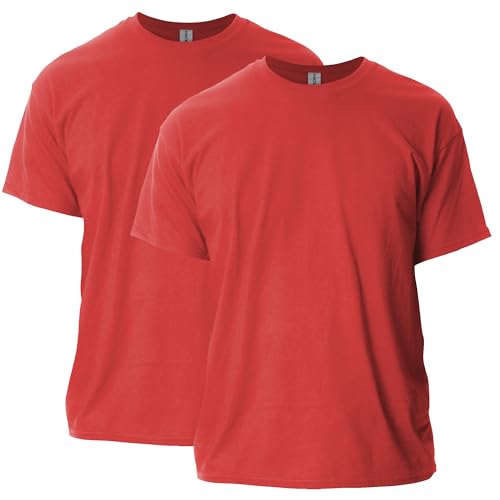 Gildan Unisex-Erwachsene Ultra Cotton, Style G2000, Multipack T-Shirt, Rot (2er-Pack), XXL von Gildan