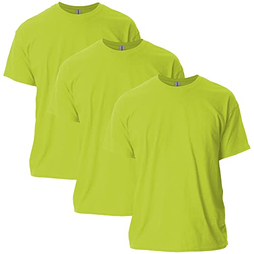 Gildan Uni-Erwachsene Ultra Cotton Style G2000 Multipack T-Shirt, Sicherheit, Grün (3er-Pack), L von Gildan