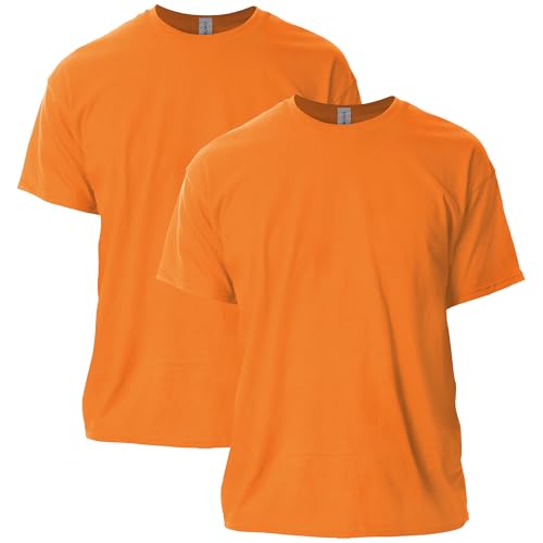 Gildan Unisex-Erwachsene Ultra Cotton T-Shirt, Style G2000, Multipack Hemd, Safety Orange (2er-Pack), XXL von Gildan