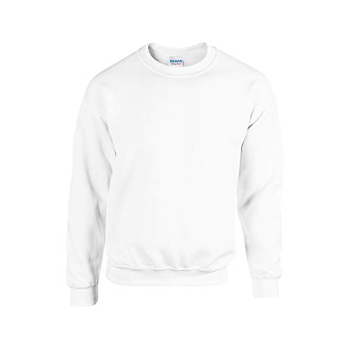 Gildan Unisex Heavy Blend Adult Crewneck Sweatshirt, weiß, L von Gildan