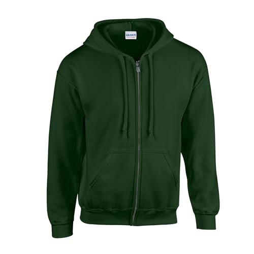 Gildan Unisex Heavy Blend Adult Full Zip Hooded Sweatshirt, Forest Green, L Gildan Unisex Heavy Blend Adult Full Zip Hooded Sweatshirt, Forest Green, L von Gildan