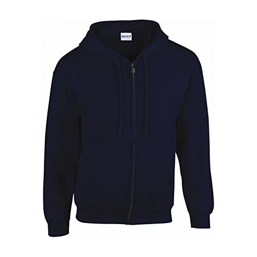 Gildan Unisex Heavy Blend Adult Full Zip Hooded Sweatshirt, Marineblau, M von Gildan