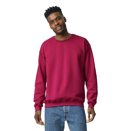 Gildan Unisex Herren Fleece Crewneck Style G18000 Sweatshirt, Kardinalrot (1er-Pack), Medium von Gildan