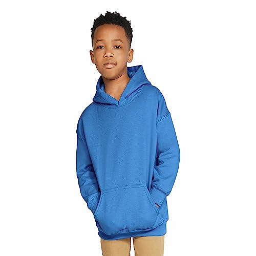 Gildan Unisex-Kinder Youth Hooded Sweatshirt, Style G18500b Kapuzenpullover, königsblau, S von Gildan