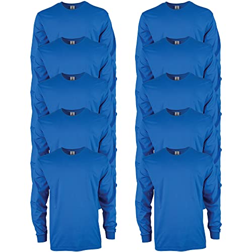 Gildan Unisex Langärmliges T-shirt aus Ultra-baumwolle, Stil G2400 T-Shirt, Royal (10er-pack), M von Gildan