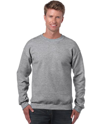 Gildan Herren Sweatshirt Heavy Blend Crewneck, Dickes Material Gr. XL, Grau - Sport Grey von Gildan