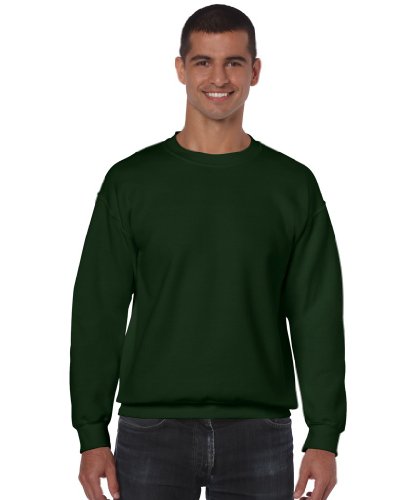 GILDAN Herren 50/50 Adult Crewneck Sweat Sweatshirt, Grün (Forest Green Forest Green), M von Gildan