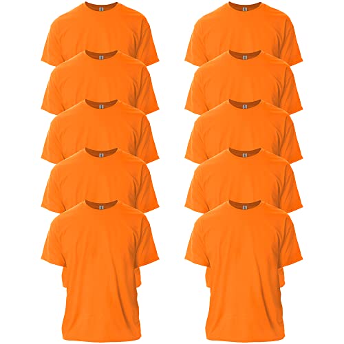 Gildan Unisex T-shirt aus Ultra-baumwolle, Stil G2000 T-Shirt, (Ny) Ny Säkerhet Orange (10-pack), XXL von Gildan