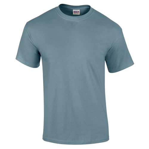 Gildan Unisex Ultra Cotton Adult T-Shirt Tshirt, Blau (Stone Blue), XXL von Gildan
