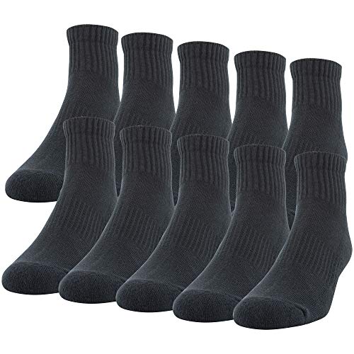 Gildan mens Cotton Ankle Socks, Black, Shoe Size 6-12 US von Gildan