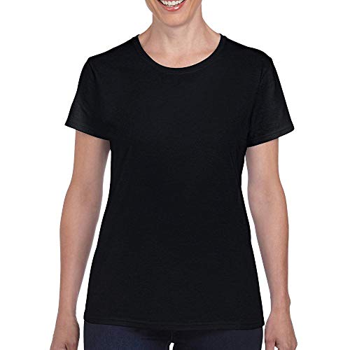 Gildan: Ladies` Heavy CottonTM T-Shirt 5000L M,Black von Gildan