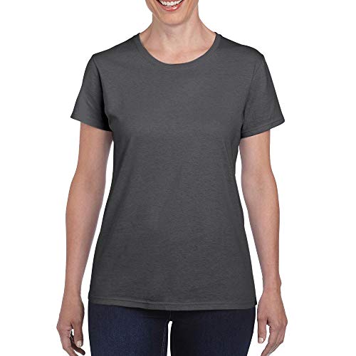 Gildan: Ladies` Heavy CottonTM T-Shirt 5000L S,Dark Heather von Gildan