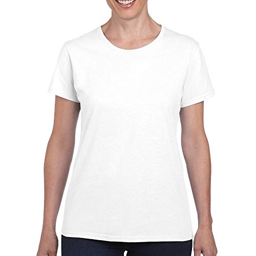 Gildan: Ladies` Heavy CottonTM T-Shirt 5000L S,White von Gildan