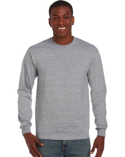 Gildan: Langarm T-Shirt Ultra 2400, Größe:M;Farbe:Sport Grey von Gildan