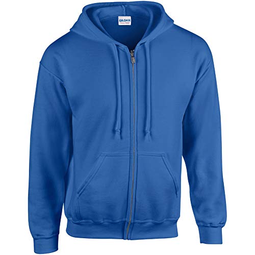 Heavy Blend 227 g. 50/50 Full Zip Kapuze (G186), königsblau, Large von Gildan