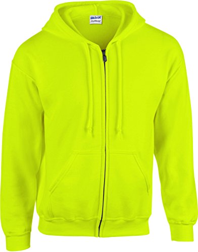 Gildan: Heavyweight Full Zip Hooded Sweat 18600, Größe:XL;Farbe:Safety Green-Yellow von Gildan