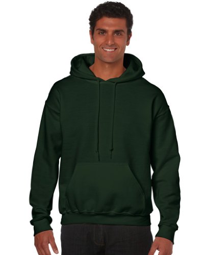 Gildan Herren-Sweatshirt mit Kapuze und Tasche Grün Waldgrün XX-Large von Gildan