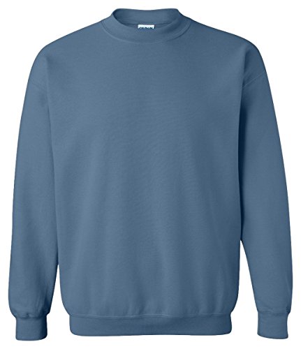 Gildan Herren Sweatshirt mit Rundhalsausschnitt aus strapazierfähigem Mischgewebe, Asymmetrischer, 18000, Blau, 18000 XXL von Gildan