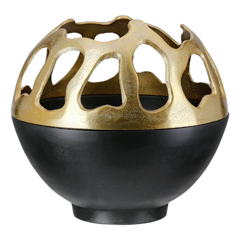 GILDE Windlicht "Windlicht Branca goldfarben; schwarz" von Gilde