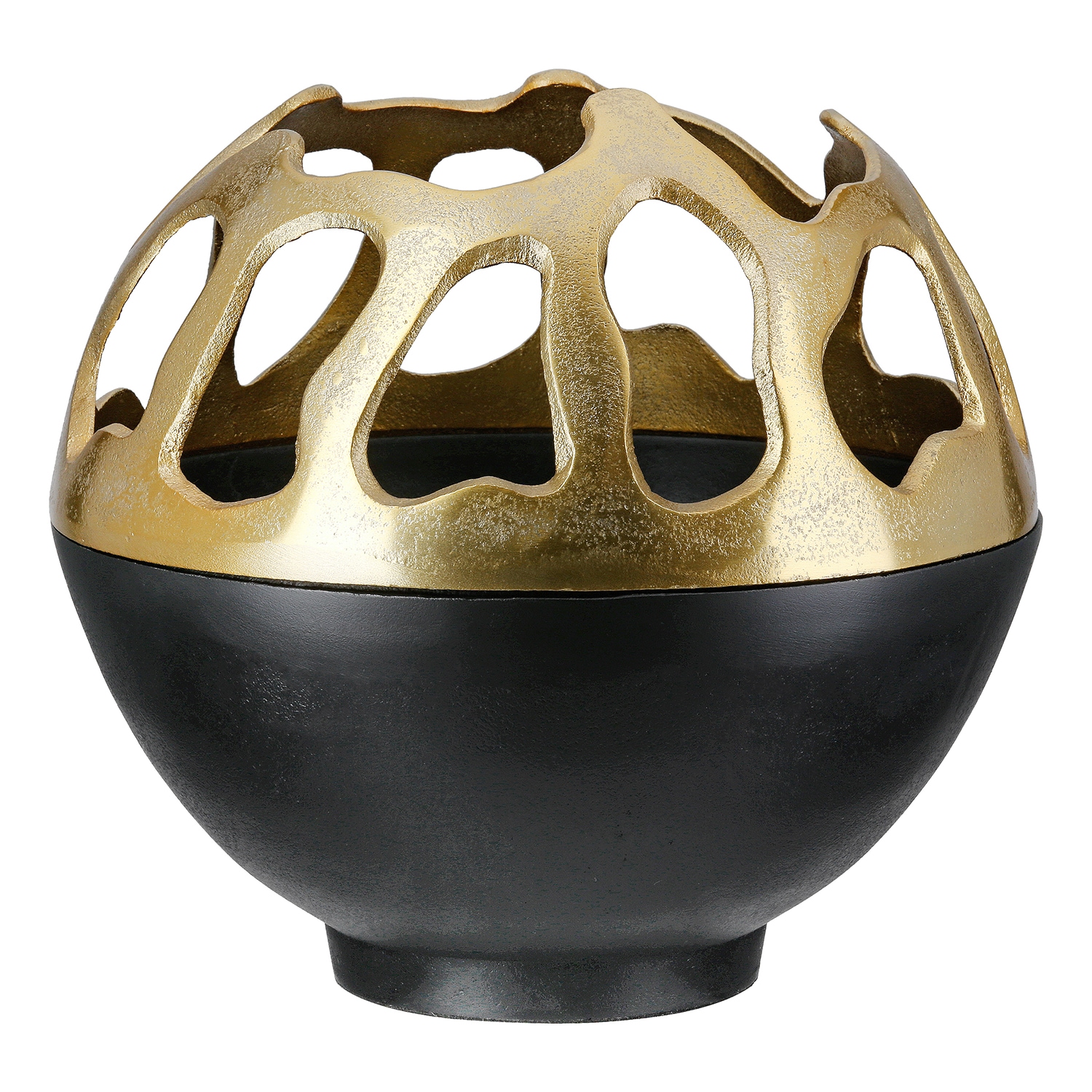 GILDE Windlicht "Windlicht Branca goldfarben; schwarz" von Gilde