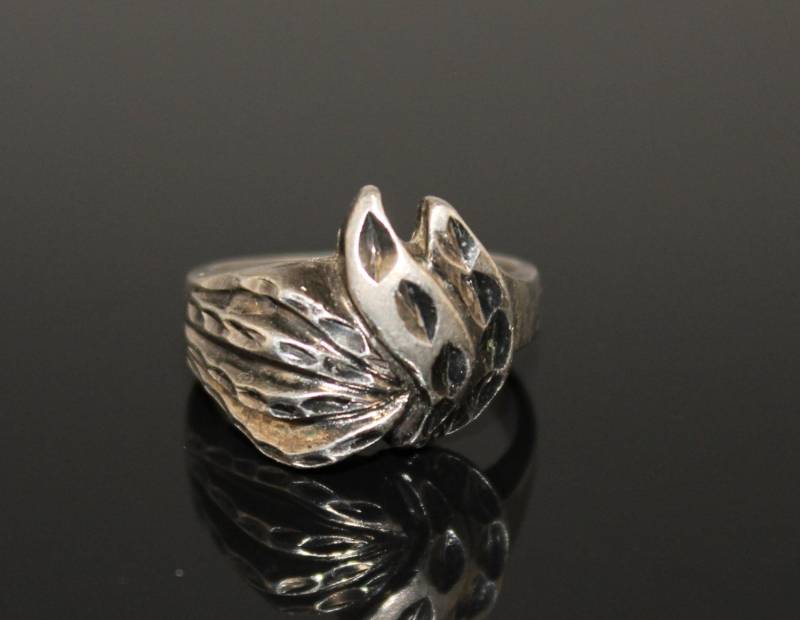 sterling Silber Damenring Diamantschliff Poliert Abstrakt Ringgröße 8 von GildedAgeJewels