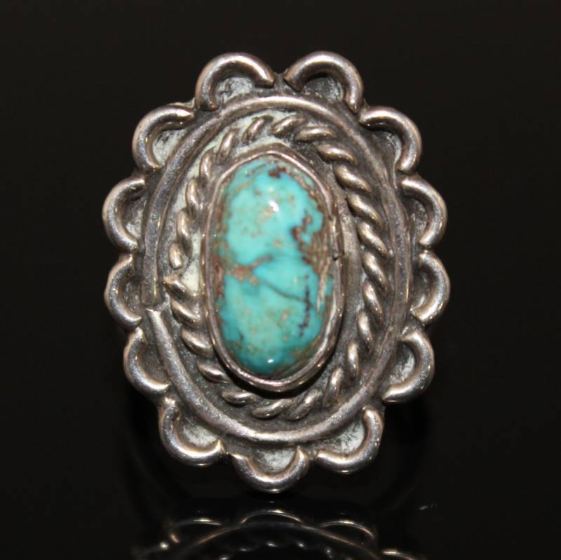 sterling Silber Türkis Ring Südwestern Vintage von GildedAgeJewels