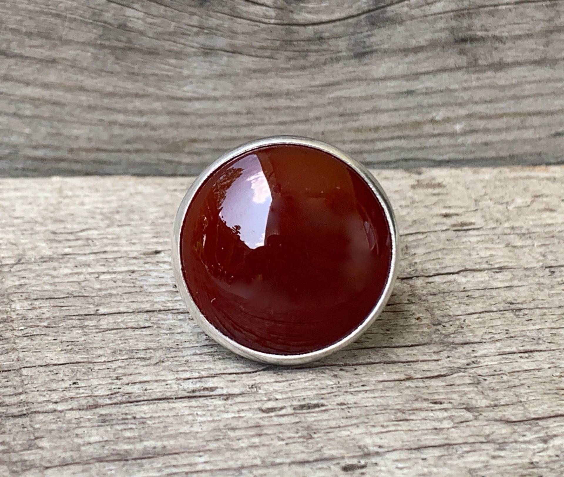 Eleganter Atemberaubender Runder Blutrot Orange Karneol Sterling Silber Ring | Juli Geburtsstein Boho Wippe Eleganter Atemberaubender Runder Blutrot Orange Karneol Sterling Silber Ring | Juli Geburtsstein Boho Wippe von GildedBug