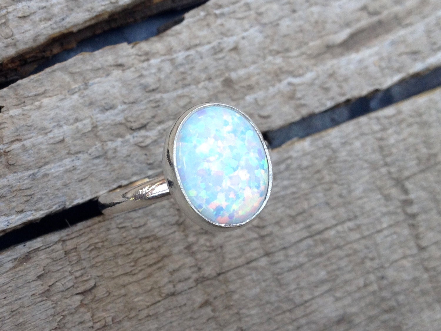 Großer Ovaler Eleganter Geburtssteinring in Sterlingsilber Mit Opal | Ring Silber Boho Wippe Geburtsstein Großer Ovaler Eleganter Geburtssteinring in Sterlingsilber Mit Opal | Ring Silber Boho Wippe Geburtsstein von GildedBug