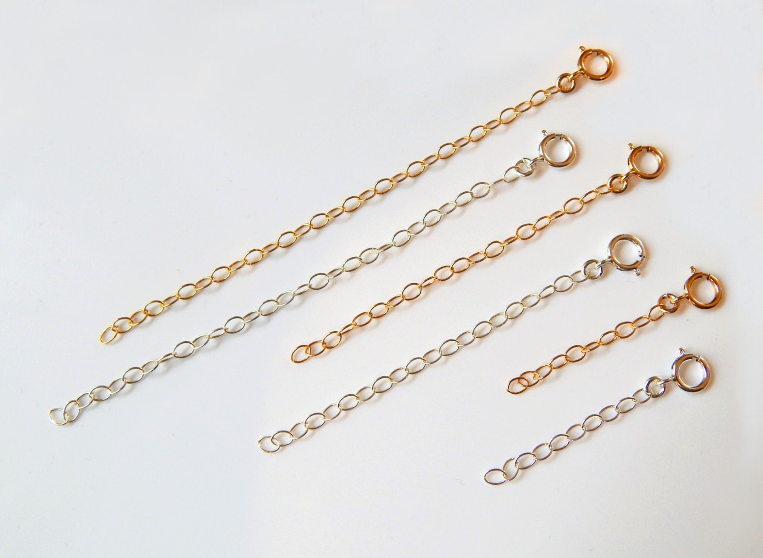 14K Gold Filled Verlängerungskettchen Sterling Silber Oder Rose Schmuck 14K Gold Filled Verlängerungskettchen Sterling Silber Oder Rose Schmuck von GildedSapphireStudio