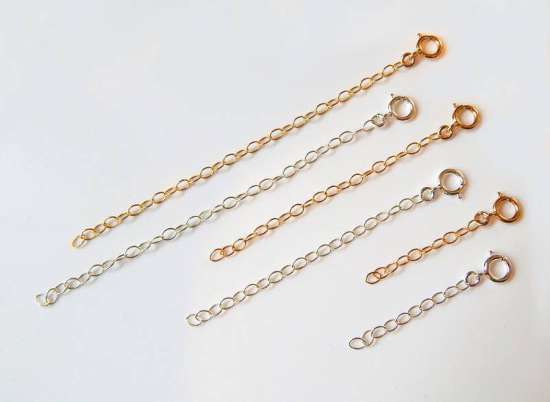 14K Gold Filled Verlängerungskettchen Sterling Silber Oder Rose Schmuck von GildedSapphireStudio