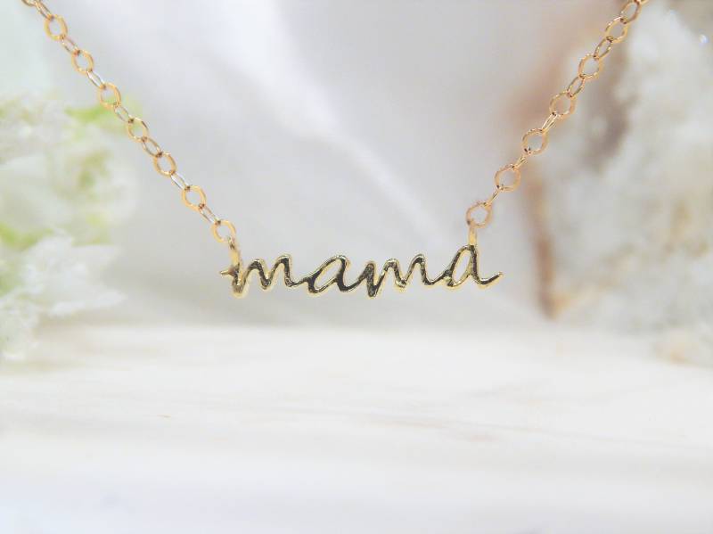 Halskette Geschenk Für Mutter Zierliche Mama Schmuck Geschenkidee Neue Monogramm Frau Zum Muttertag von GildedSapphireStudio