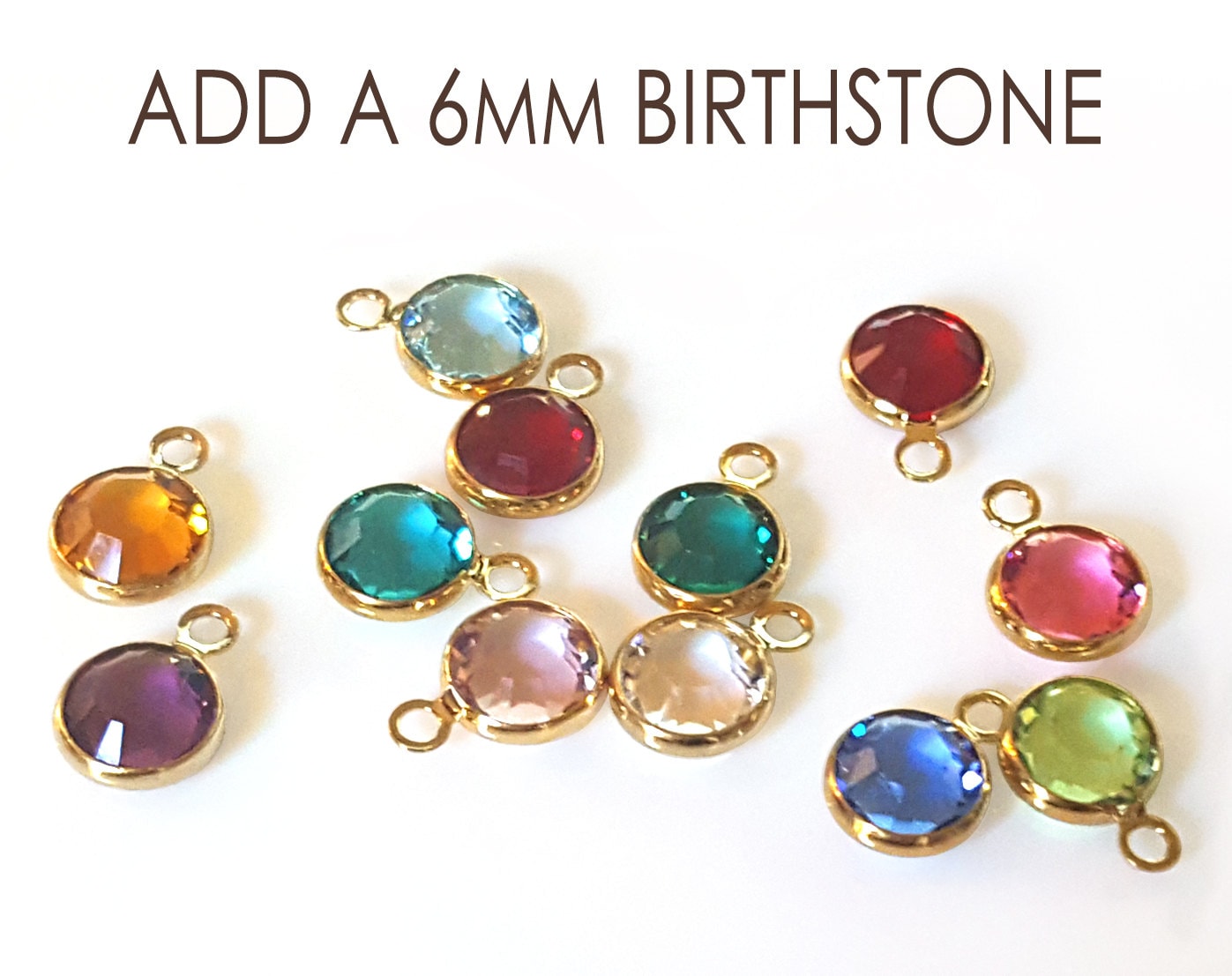Swarovski Geburtsstein Anhänger 6 Mm Vergoldetes Oder Versilbertes Add-On Swarovski Geburtsstein Anhänger 6 Mm Vergoldetes Oder Versilbertes Add-On von GildedSapphireStudio