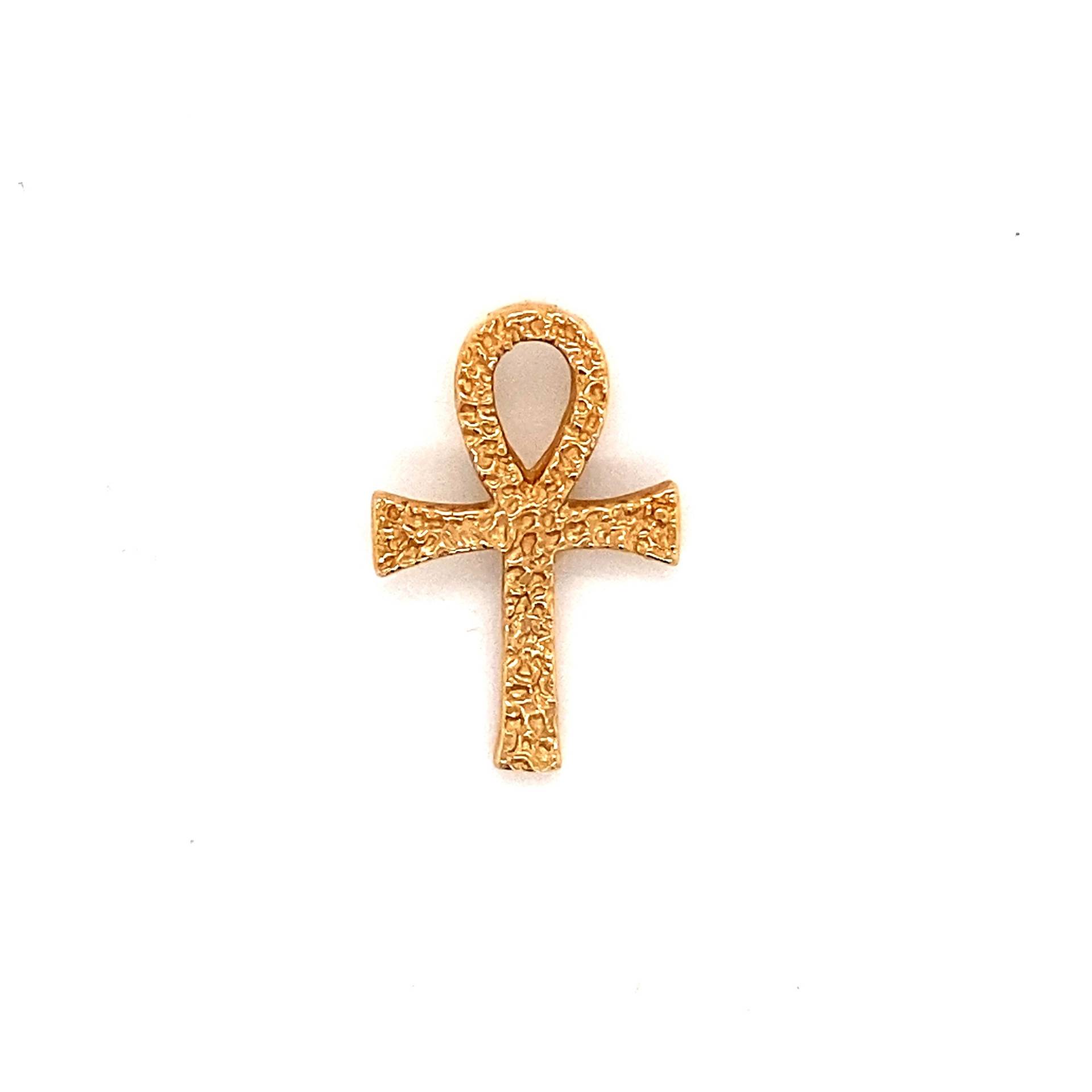 Vintage 14K Gelbgold Ankh Charm von GildedTimes