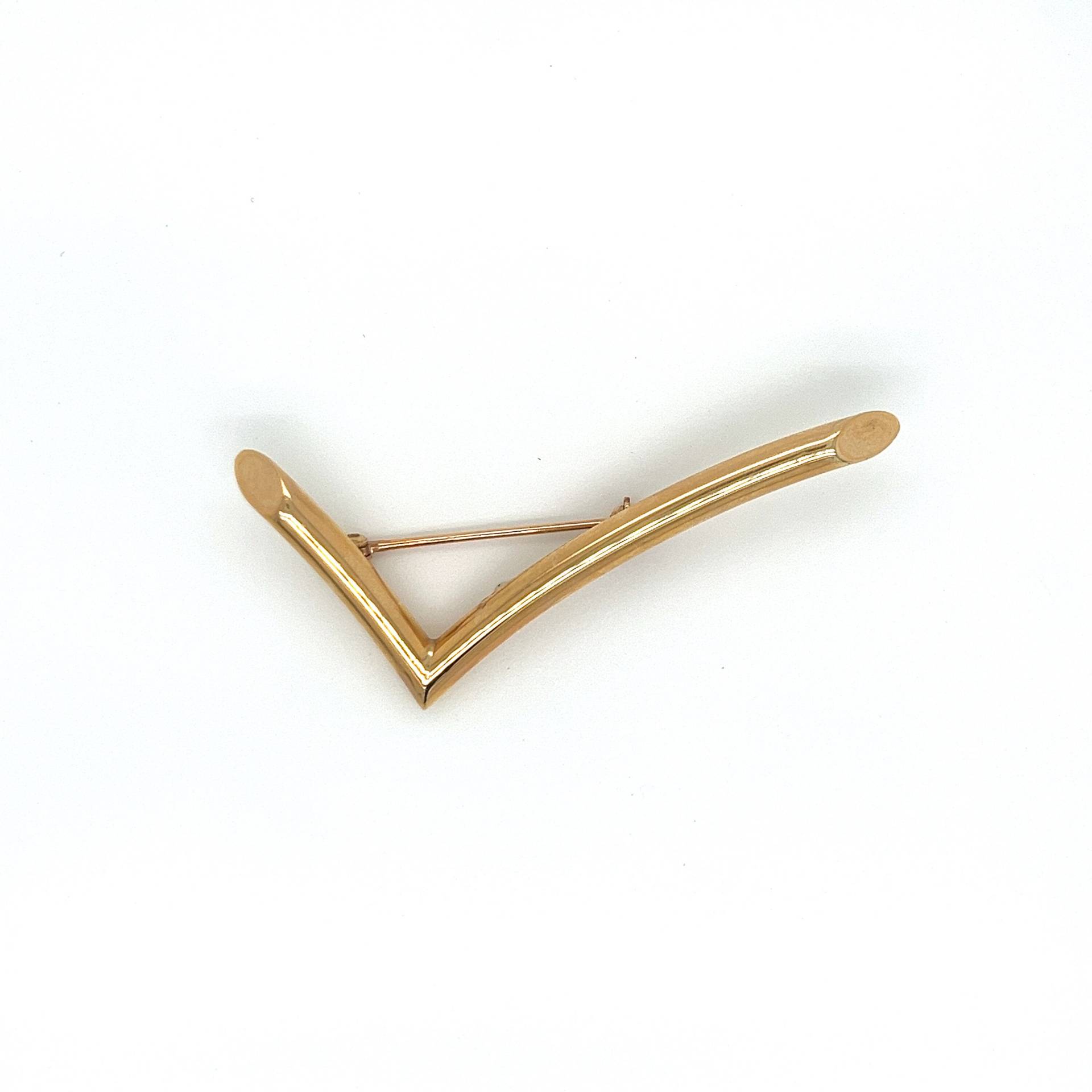 Vintage 14K Gelbgold Großer Gold Pin Karo von GildedTimes