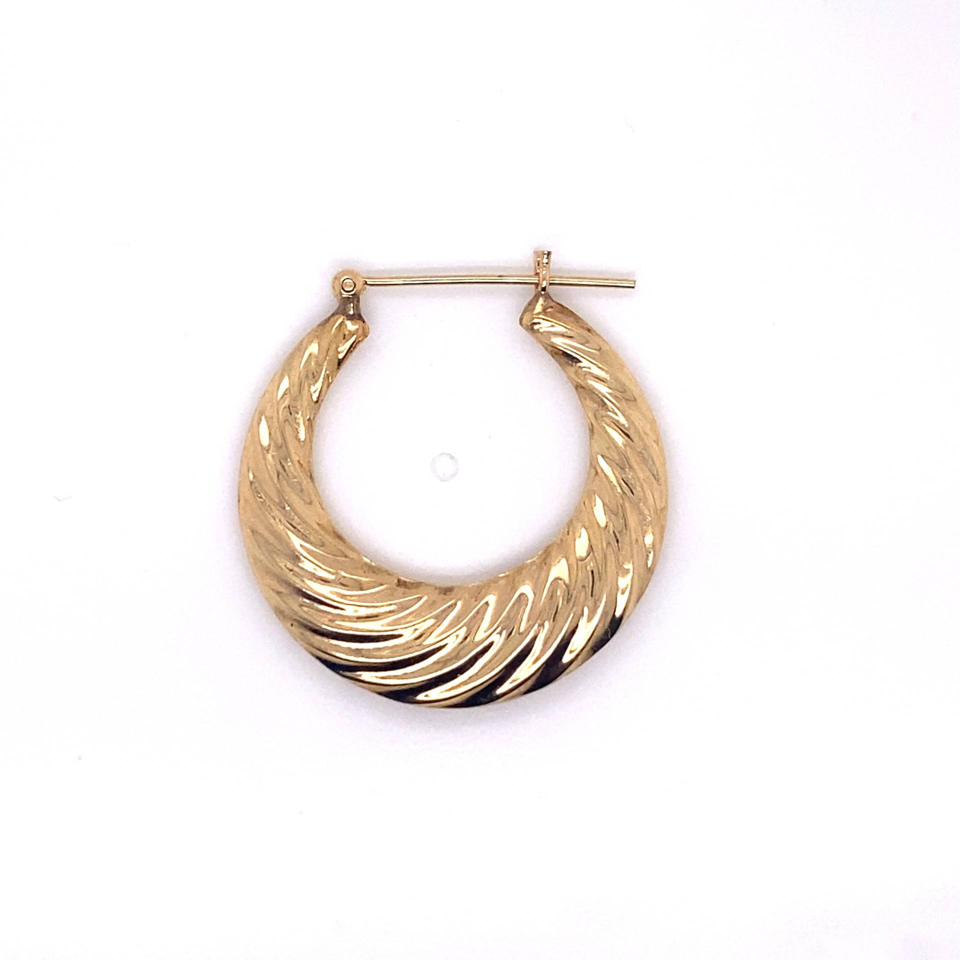 Vintage 14K Gelbgold Halbpaar Croissant Hoop Ohrringe von GildedTimes