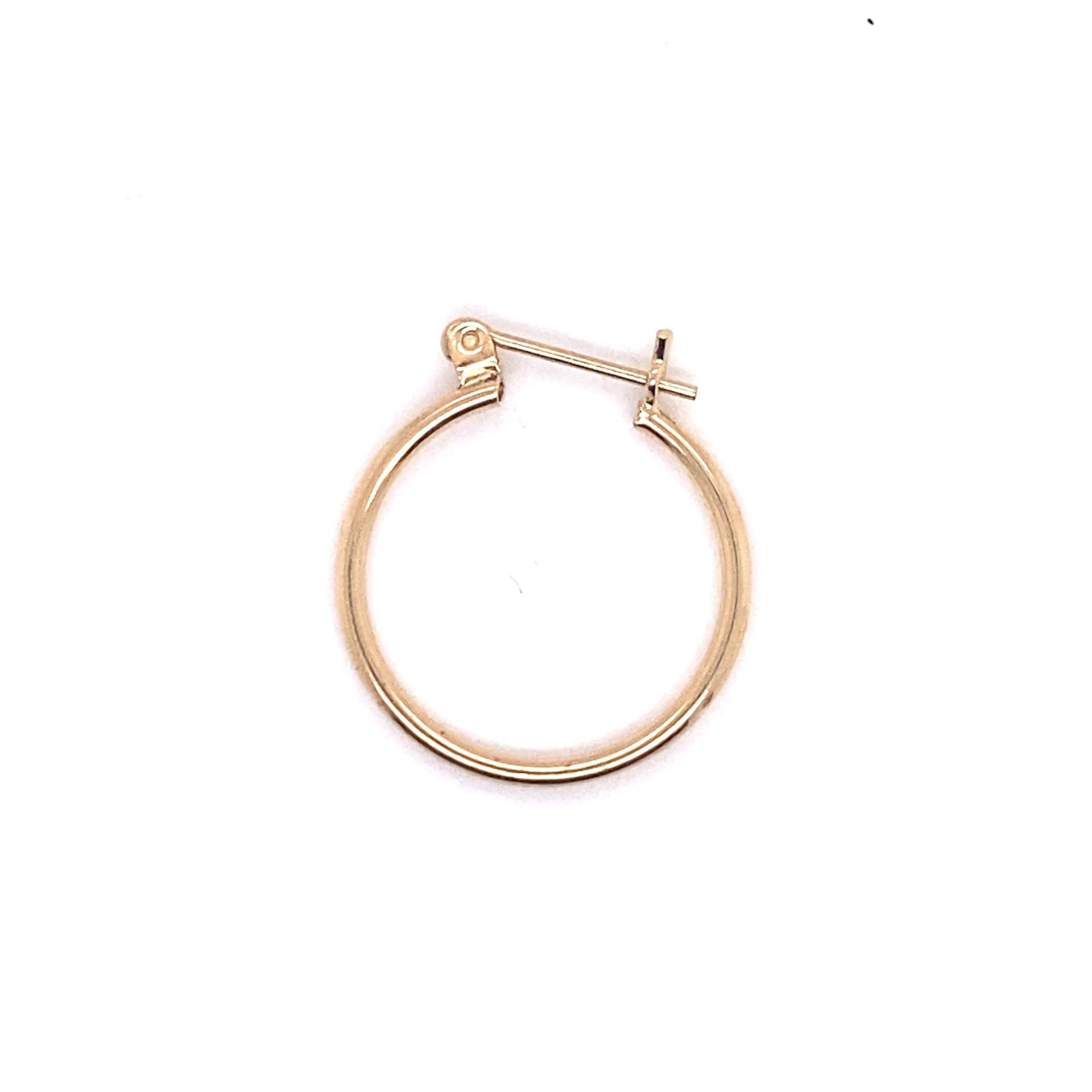 Vintage 14K Gelbgold Halbpaar Hoop Ohrringe von GildedTimes