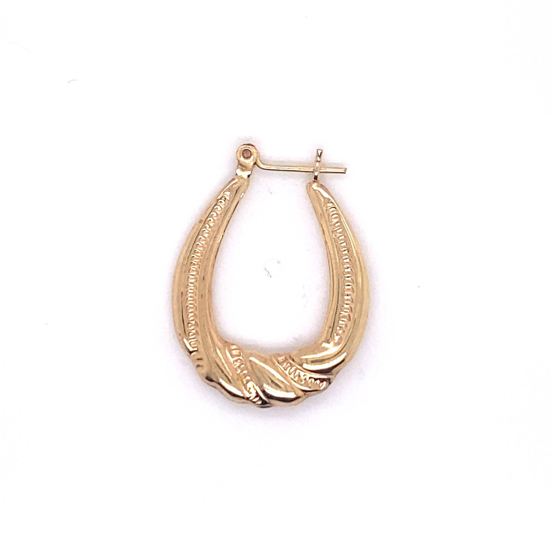 Vintage 14K Gelbgold Halbpaar Hoop Ohrringe von GildedTimes