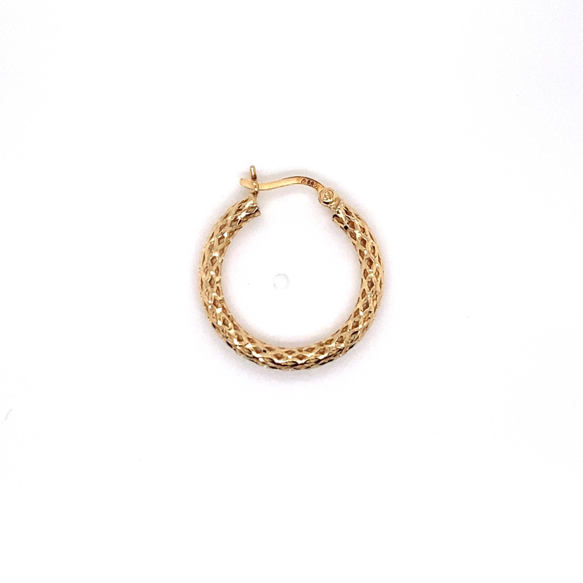 Vintage 14K Gelbgold Halbpaar Hoop Ohrringe von GildedTimes