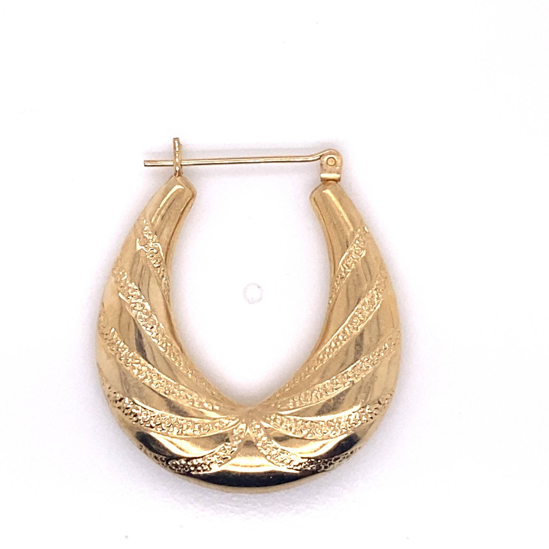 Vintage 14K Gelbgold Halbpaar Hoop Ohrringe von GildedTimes