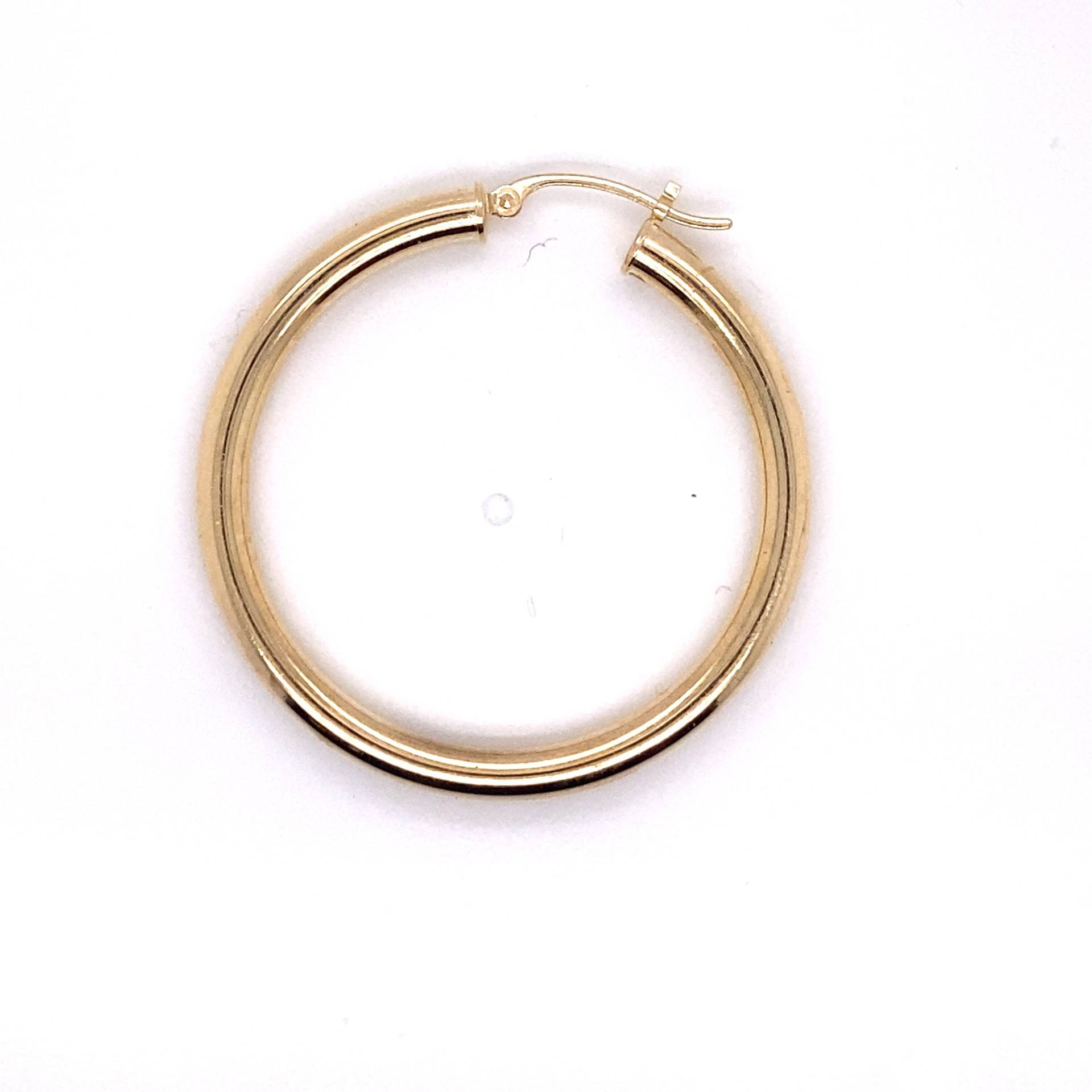 Vintage 14K Gelbgold Halbpaar Uni Hoop Ohrringe von GildedTimes