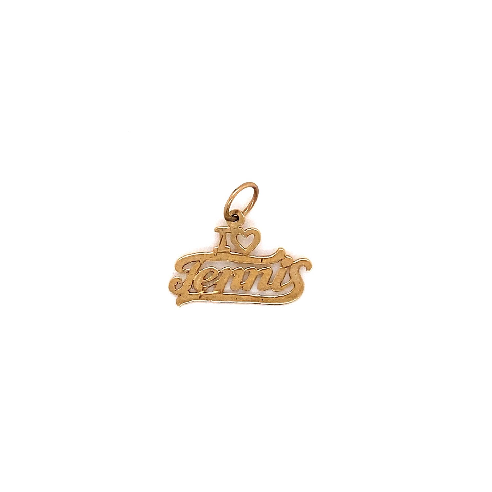 Vintage 14K Gelbgold "I Love Tennis" Charm von GildedTimes