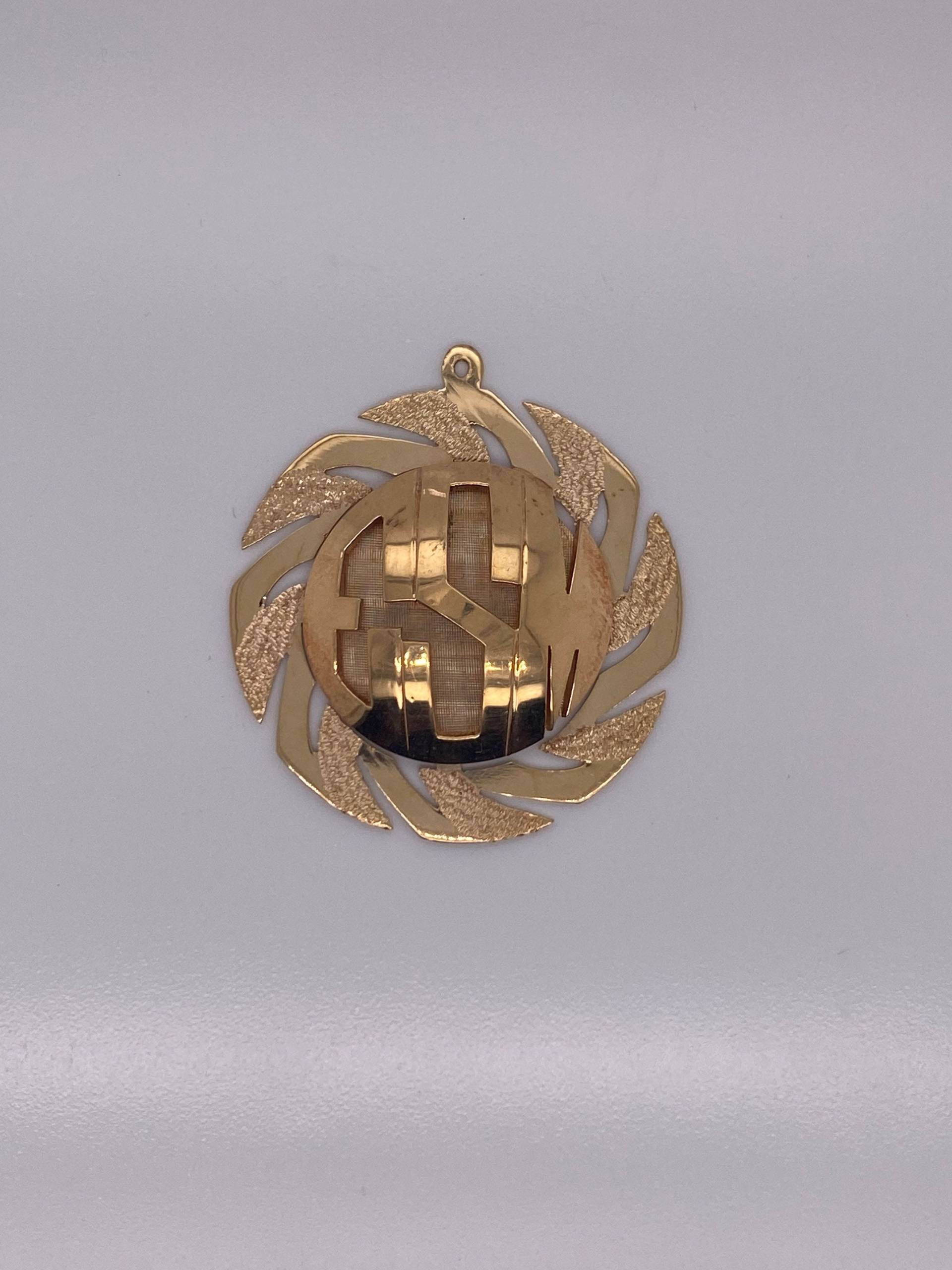 Vintage 14K Gelbgold Initiale Esm Monogramm Charm Anhänger von GildedTimes