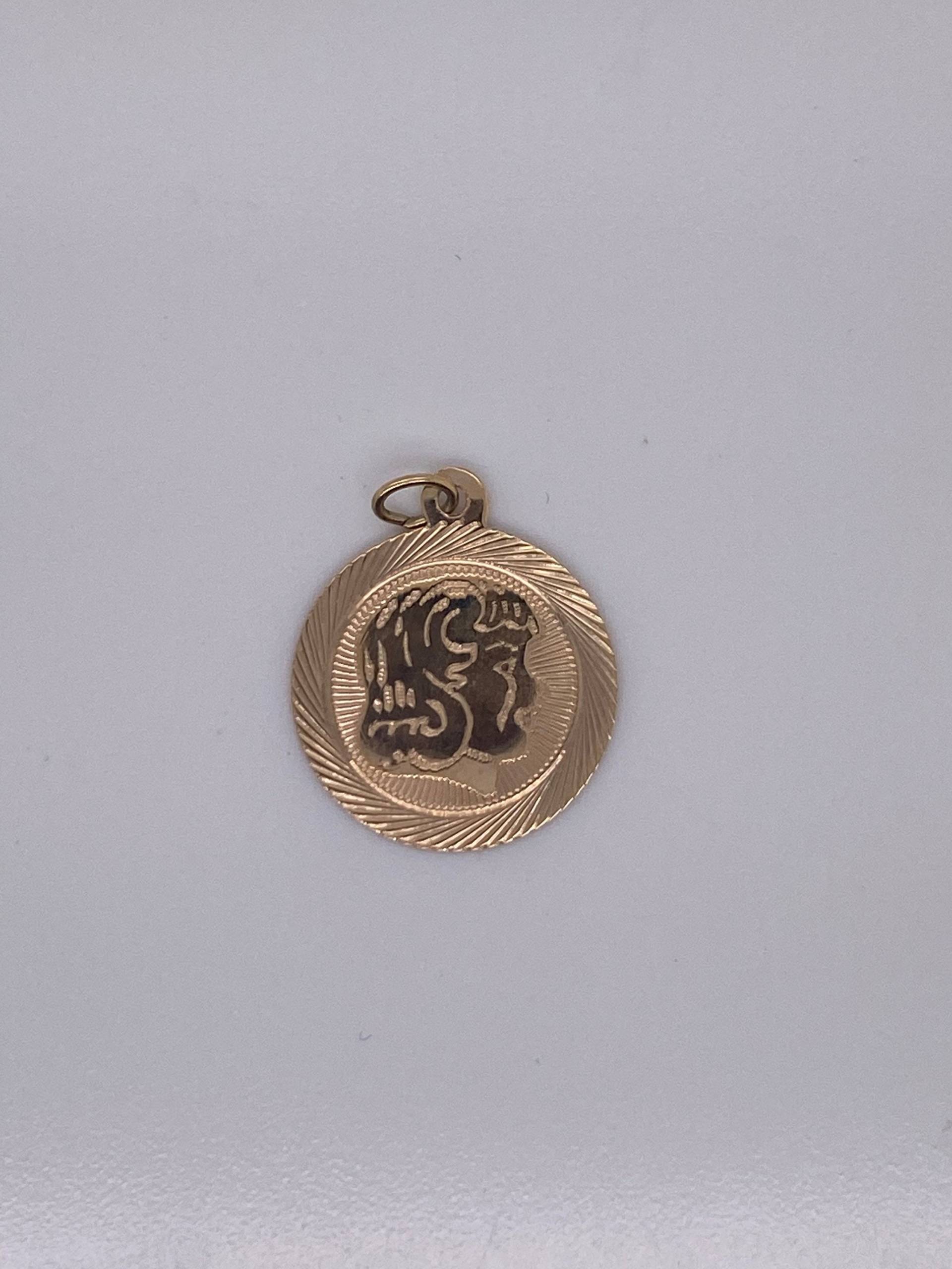 Vintage 14K Gelbgold Mädchenkopf Charm von GildedTimes