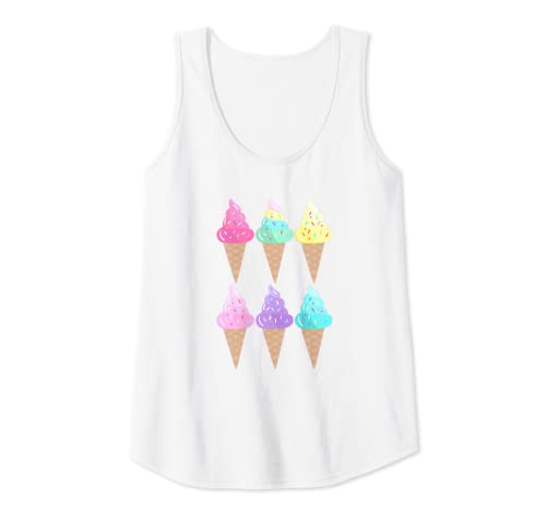 Damen Eiscreme, Eiscreme, Party, Rosa, Gelb, Streusel, niedlich Tank Top Damen Eiscreme, Eiscreme, Party, Rosa, Gelb, Streusel, niedlich Tank Top von Gildel Design