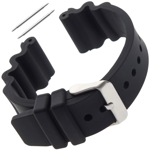 Gilden SIRB Unisex-Uhrenarmband, Silikon, konisch, 20–22 mm, Schwarz, 22 mm Gilden SIRB Unisex-Uhrenarmband, Silikon, konisch, 20–22 mm, Schwarz, 22 mm von Gilden