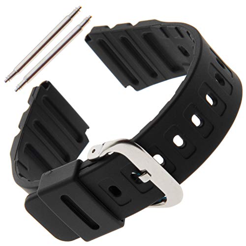 Gilden Unisex Sportarmband Uhrenarmband PU 20mm Schwarz 017270 Gilden Unisex Sportarmband Uhrenarmband PU 20mm Schwarz 017270 von Gilden