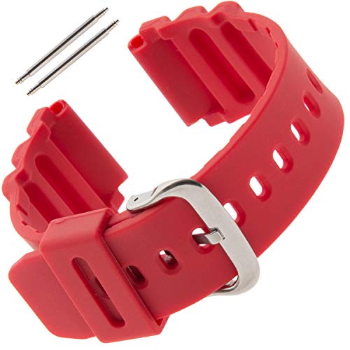Gilden for Casio/Seiko Uhrenarmband, 22 mm, extra lang, PU 22mm End Width, Extra Long rot Gilden for Casio/Seiko Uhrenarmband, 22 mm, extra lang, PU 22mm End Width, Extra Long rot von Gilden